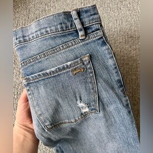 Juicy Couture Women's Skinny Jeans, Gold Juicy Label Back Pocket, Size 26 EUC